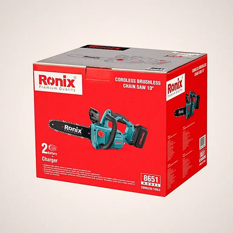 Ronix Bürstenlose Akku-Kettensäge 20 V, 25 cm
