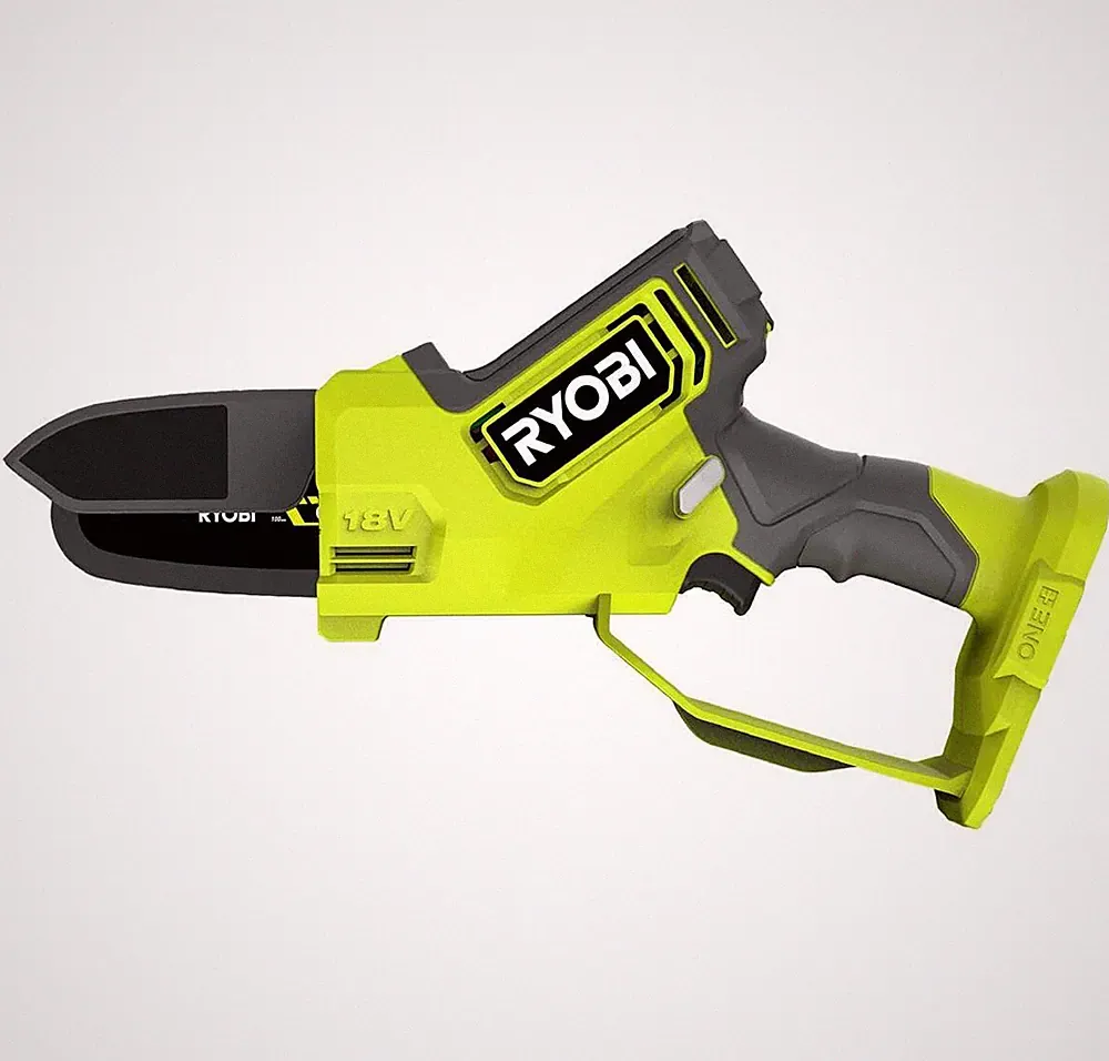 RYOBI 18V ONE+ Brushless Akku Einhand Kettensäge 10 cm Säge ohne Akku Ladegerät