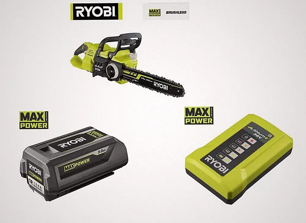 Ryobi 36 V Akku-Kettensäge Brushless RY36CSX35A-0 RY36CSX35A-150 RY36CSX35A-160