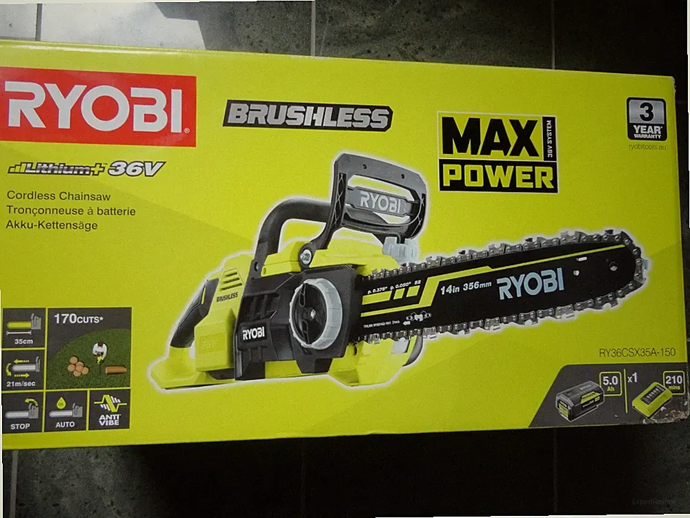 Ryobi Akku-Kettensäge 36V - MaxPower RY36CSX35A-150 - OHNE Akku - NEU