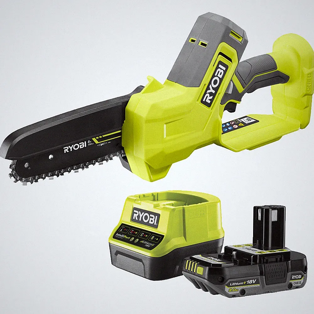 Ryobi Akku Kettensäge RY18PS15A-120 mit 2Ah Akku Ladegerät Neu