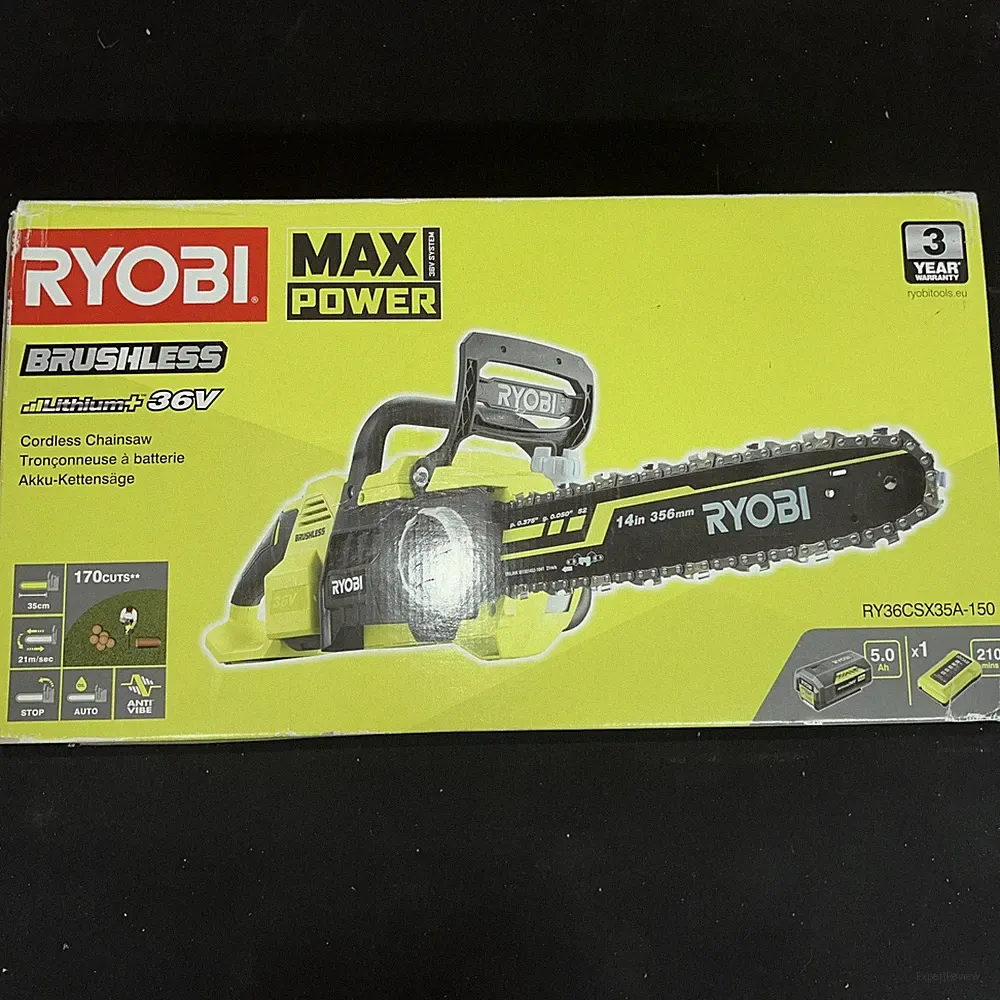 Ryobi Akku-Kettensäge RY36CSX35A-150 36V, 35cm, mit 5.0Ah Akku & Ladegerät