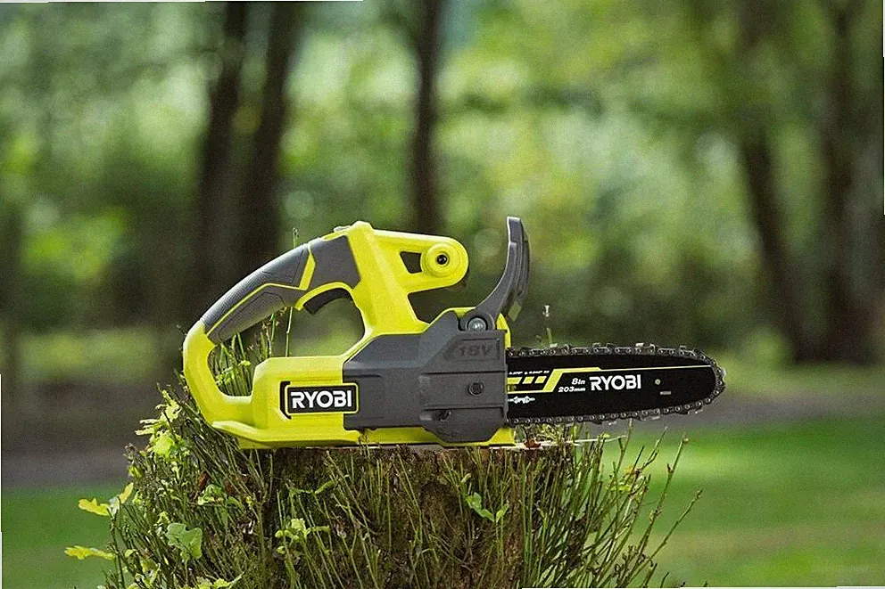 Ryobi ONE+ 18V Akku Kettensäge RY18CS20A-0 (Entaster) ohne Akku / Ladegerät