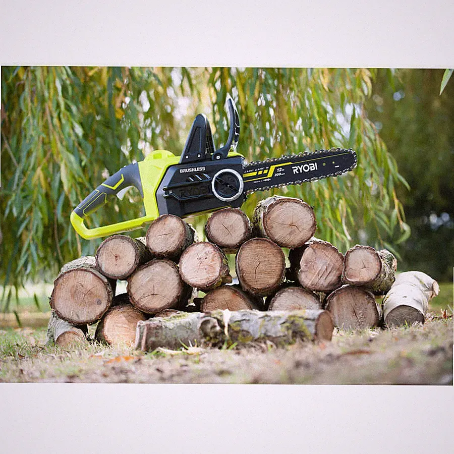 Ryobi ONE+ Akku Kettensäge OCS1830 18V / Brushless + Ersatz Kette ohne Akku Set