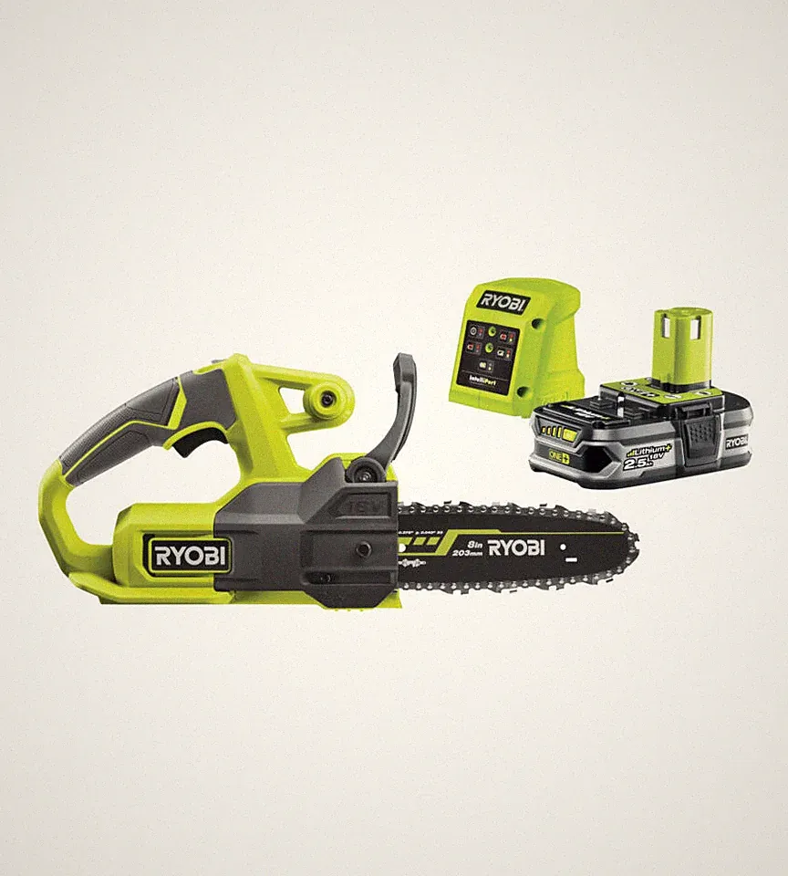 Ryobi RY18CS20A-125 18V ONE+ Compact Akku-Kettensäge 20 cm Set 2.5 Ah