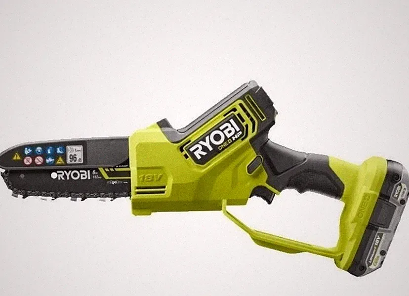Ryobi RY18PSX15A-120 Akku Kettensäge 15 cm Brushless 18V mit 2Ah Akku, Ladegerät