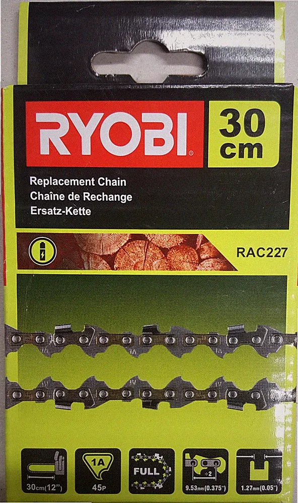 Ryobi Sägekette, Ersatzkette 30cm lang 3/8" RAC 227 für OCS1830 Kettensäge*