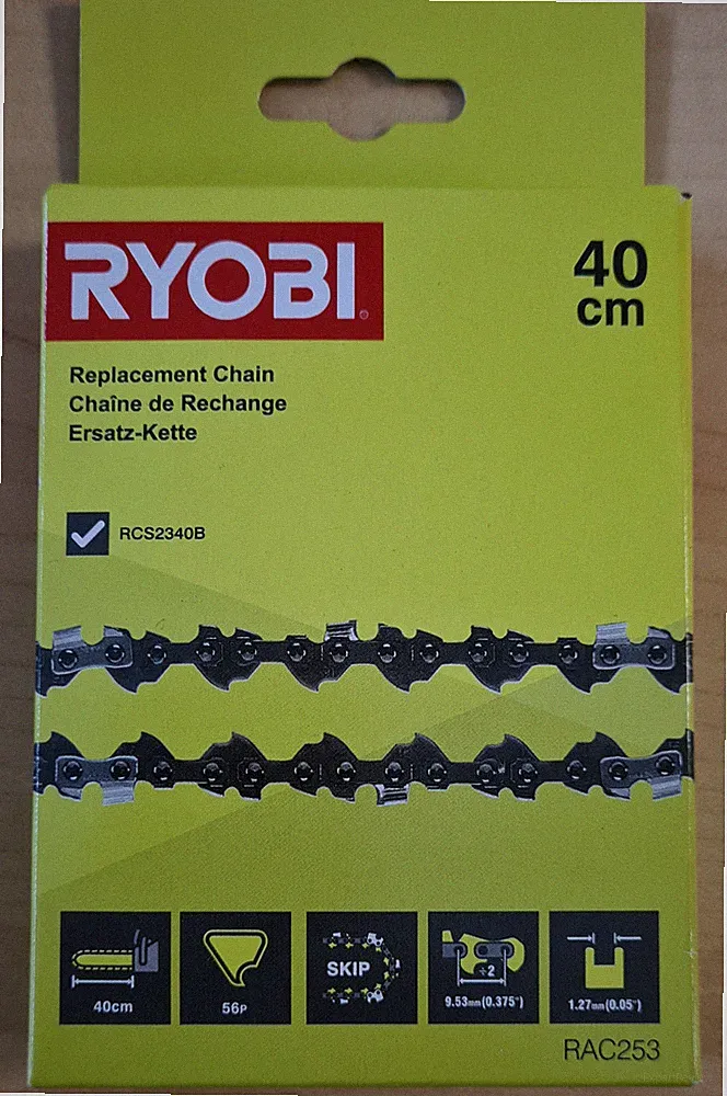 Ryobi Sägekette, Ersatzkette 40cm lang,RAC 253 für RCS2340B
