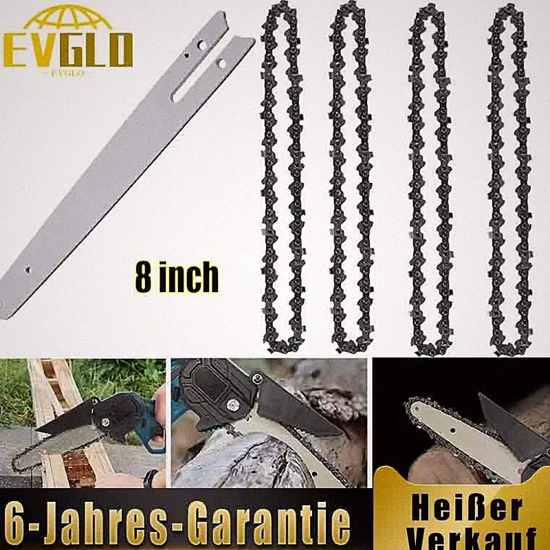 Sägeketten 8 Zoll Universal Mini Elektro Akku-Kettensägen Zubehör Ketten Ersatz