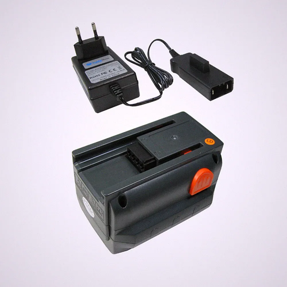 Set: Li-Ion Akku 18V 3000mAh + Ladegerät für Gardena Heckenschere Kettensäge
