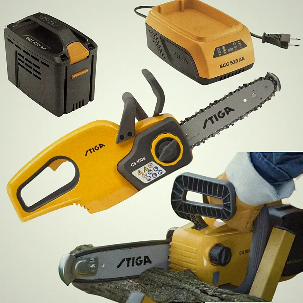 STIGA CS 100e Akku-Kettensäge 20V 4Ah Akku Ladegerät 700W 25cm 10 Zoll Set
