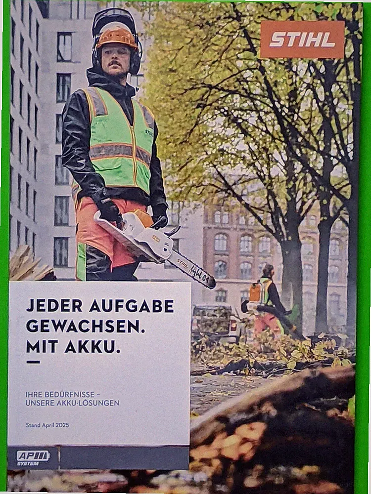 STIHL Akku Kettensäge Motorsäge Rasenmäher Heckenschere Katalog Prospekt 04/2025