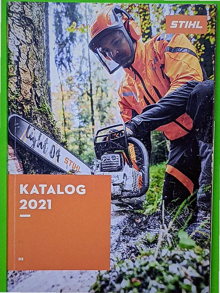 STIHL KATALOG 2021 Benzin Kettensäge Freischneider Heckenschere Akku Zubehör