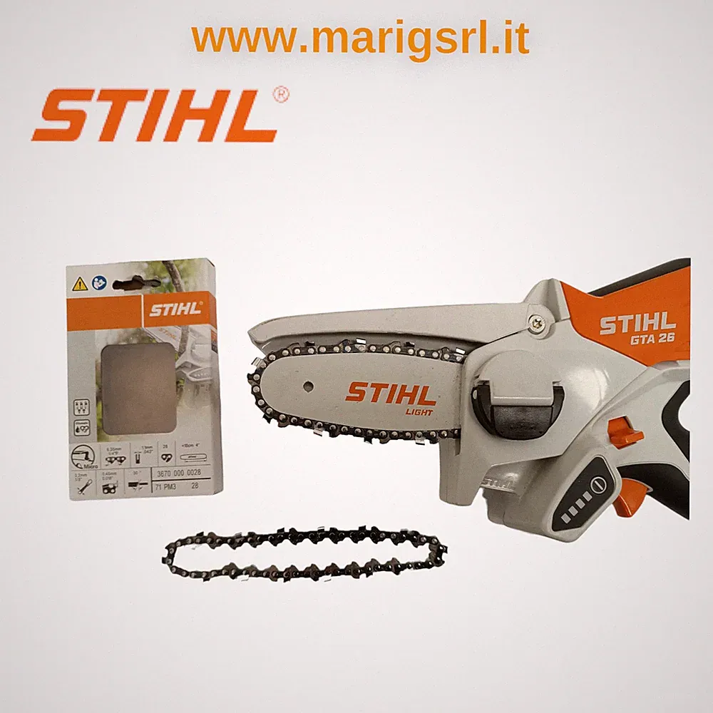STIHL KETTE FÜR AKKU-SCHNEIDER GTA 26 Länge 10 cm 1,1 mm Schritt 1/4 28 Magl