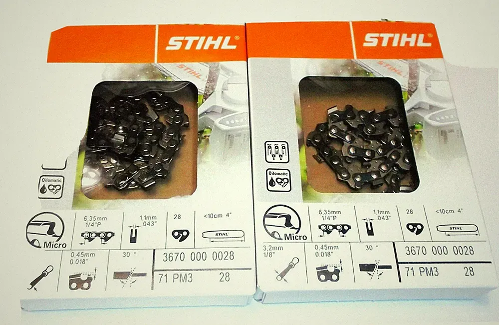 Stihl MICRO 3670 Sägekette für GTA26, 1/4“ 1,1mm 28 Treibglider
