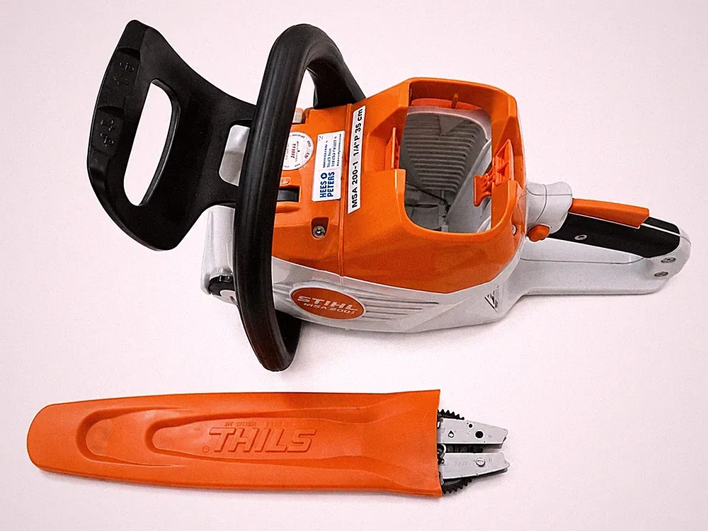 STIHL MSA 200-1 Profi-Kettensäge Akkubetrieb 35 cm Orange Weiß Schwarz gebraucht