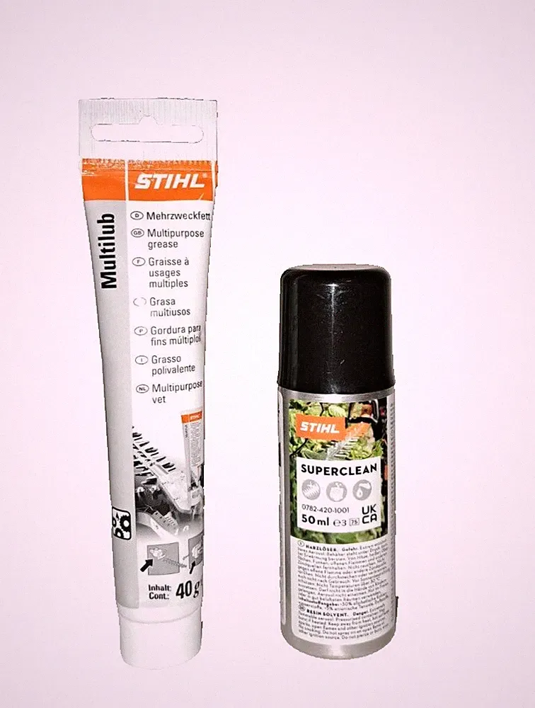 Stihl Wartung Kit Fett Multiplus/ Spray SUPERCLEAN Harzlöser Heckenschere Ketten