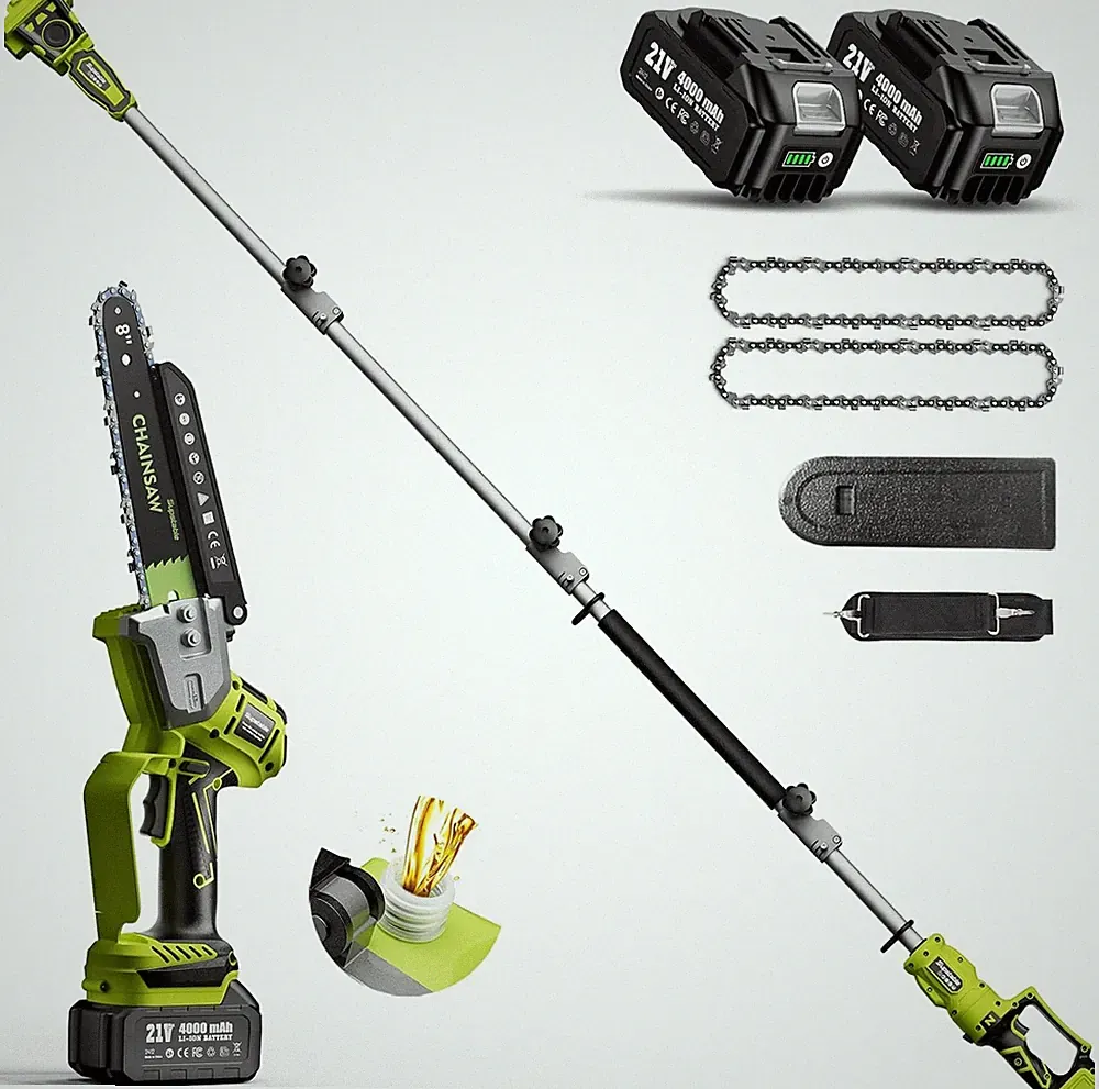 Supstable Kabellose Baumsäge 21V mit 2 Akkus Ersatzketten Garten & Baumpflege