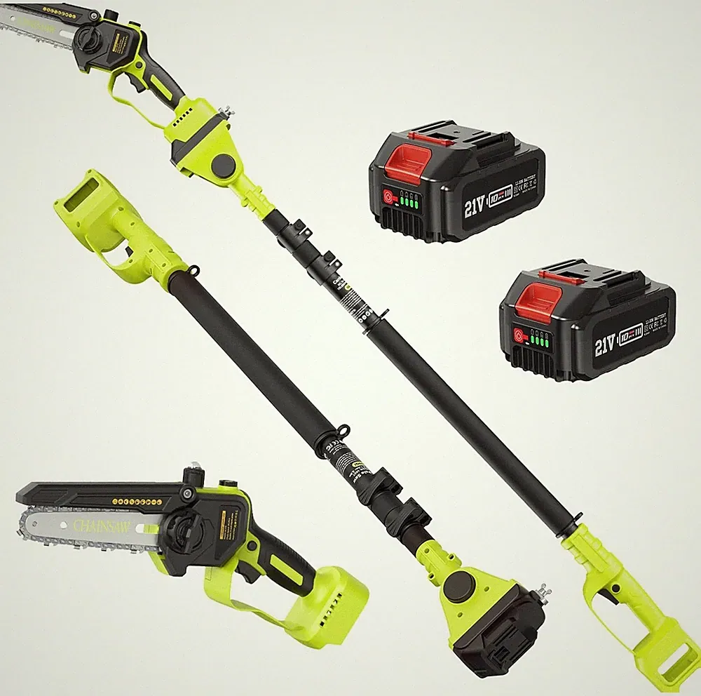 Supstable Mini-Kettensäge, 15 cm, Akku-Astsäge, teleskopierbar bis 4,6 m