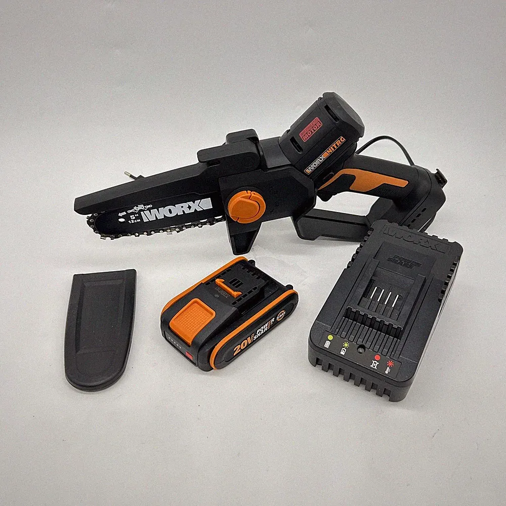 WORX Mini-Akku-Kettensägen-Gartenschere 20 V WG325E, bürstenlos, 12 cm Führung