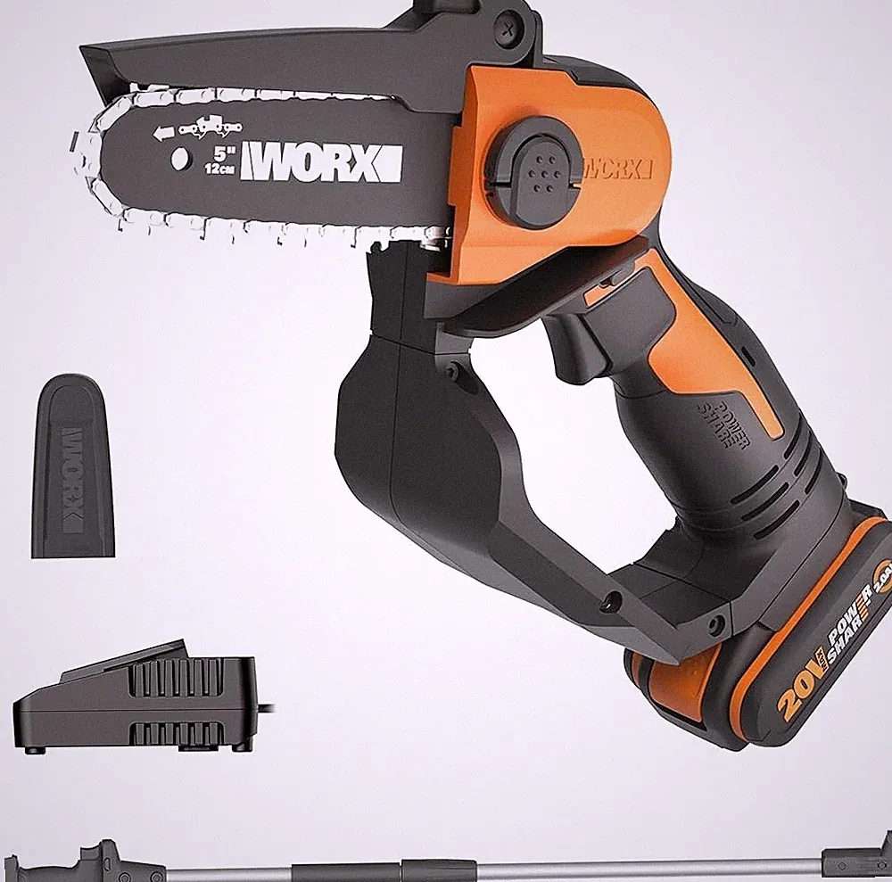 Worx WG324E Akku Astsäge mit Verlängerungsstange 20V 2,0Ah Akku & Ladegerät
