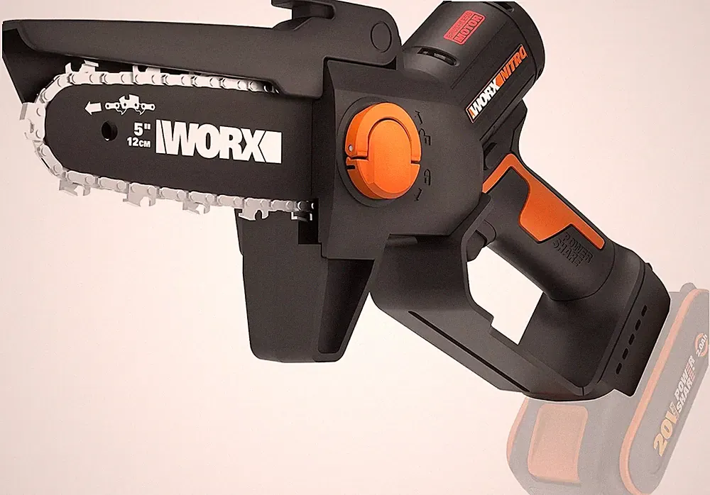 WORX WG325E.9 Nitro Profi Mini Akku-Kettensäge 20V, Einhand Ast-Säge, Brushless