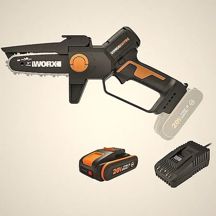 WORX WG325E Nitro Profi Mini Akku-Kettensäge 20V (inkl. 2Ah Akku & Ladegerät)
