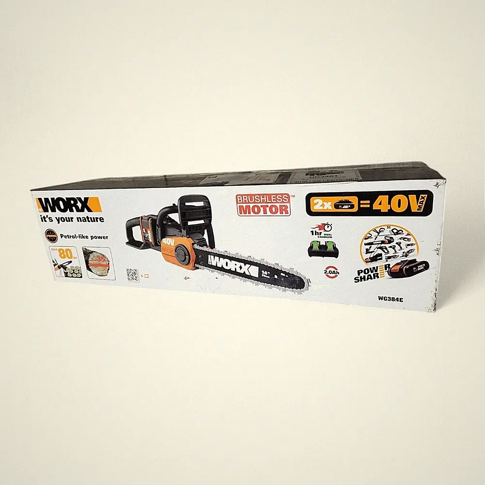 WORX WG384 40V PowerShare Akku-Kettensäge (inkl. Ladegerät und Akku)