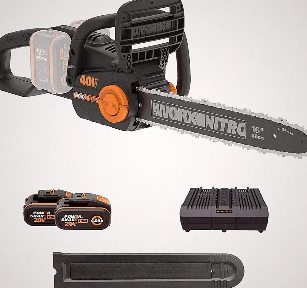 Worx WG385E Nitro Akku-Kettensäge 40V (2x20V) 40cm Bürstenlos - Solo-Gerät